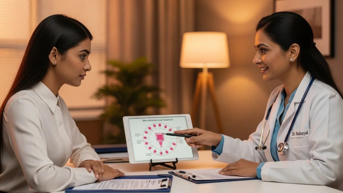 Doctor discussing missed period? 10+ non-pregnancy reasons with a young woman