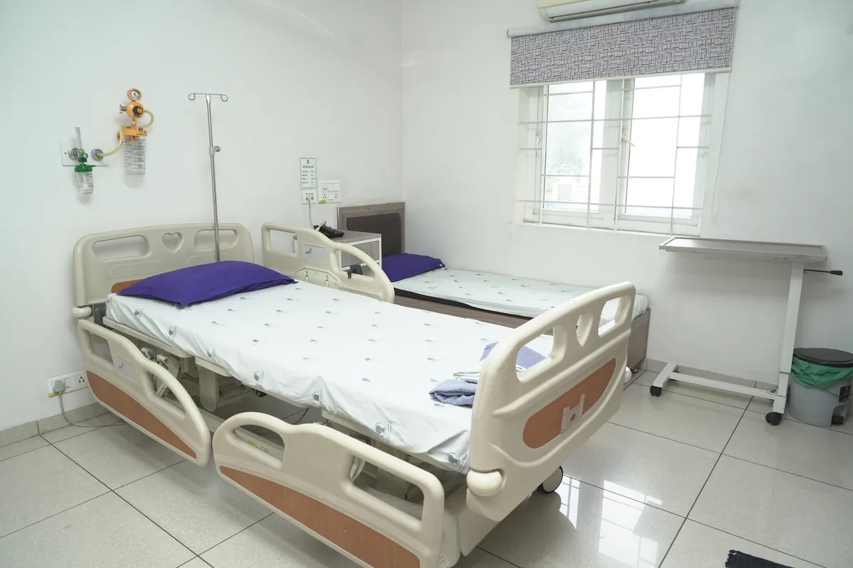 In-patient room at the Kilpauk fertility centre, Chennai