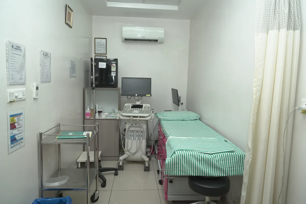 Ultrasound and scan room at the Kilpauk fertility centre, Chennai