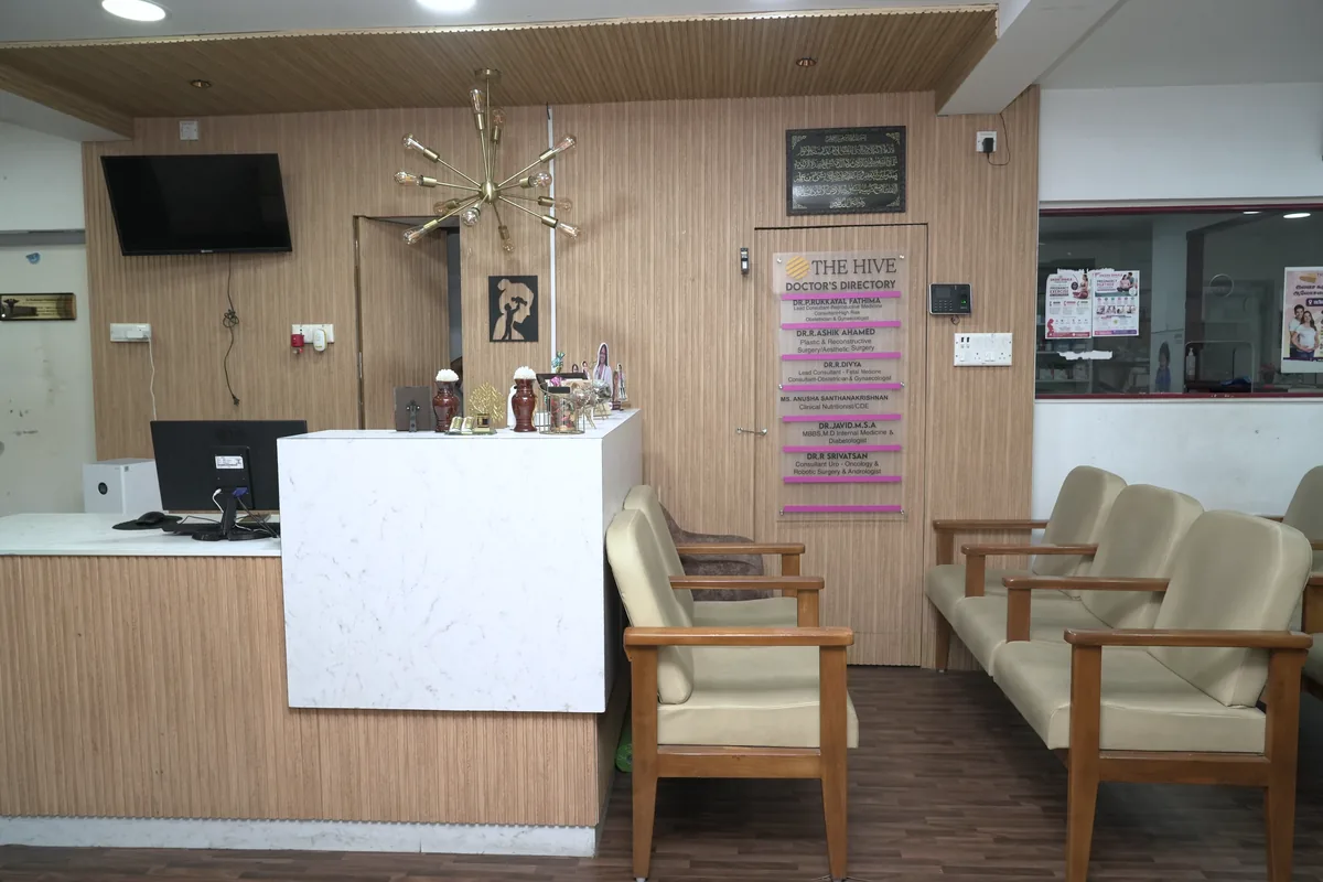 Reception at the Mylapore fertility centre, Chennai