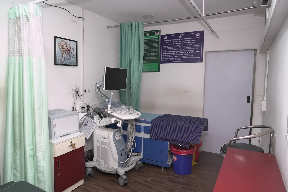 Treatment room at the Mylapore fertility centre, Chennai