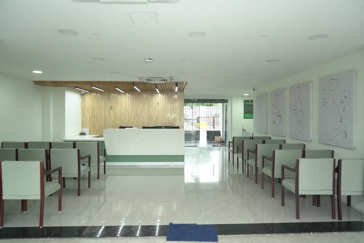 Reception at the Pallikaranai fertility centre, Chennai