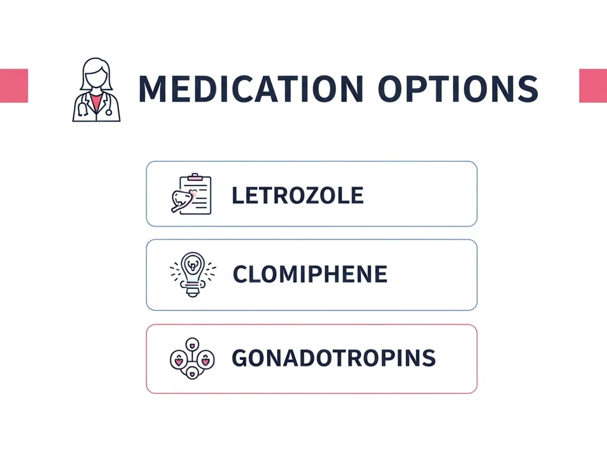 Ovulation induction medication options — letrozole, clomiphene, and gonadotropins